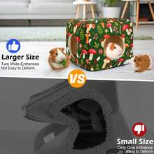 Casa cueva oculta lavable para cobayas, cama cómoda para conejos, accesorios para mascotas pequeñas como hámsters/chinchillas - Ver 8