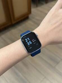 适用于华为 Watch Fit3、Fit4、Fit4 Pro 系列的硅胶表带，男女通用 - 午夜藍 - 查看 2