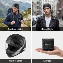 Pañuelo pirata de malla con estampado de camuflaje para hombres, accesorio de cabeza transpirable para streetwear, hip hop, skateboarding y ciclismo - Negro - Ver 11