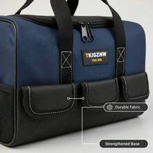 TKIGZNW T009-1-17 Tool Bag, Wide Mouth Design, Durable Composite Material, Storage & Organization, Built-In Pockets For Easy Access, 17 Inch - Blue - View 6