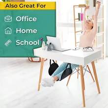 1 chiếc gác chân máy bay màu đen, dây đeo điều chỉnh được, tiện dụng khi đi du lịch, giá đỡ chân dạng võng nhẹ, thích hợp sử dụng trên máy bay, văn phòng, ngoài trời và ô tô. - Nhiều màu - Xem 1