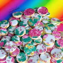 100g/200g Floral Pattern Ceramic Mosaic Tiles, Underglaze Multicolor Mixed Size Mosaic Circles, Suitable For Arts & Crafts, DIY Projects, Living Room, Kitchen, Bathroom, Home Decor, Creative Wall And Floor Decoration, DIY Craft Material - CSDXY - View 4