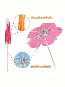 50/5pcs Palillos con Paraguas para Cócteles, Palillos con Paraguas Decorativos para Cócteles, Hechos de Palillos de Madera, Adecuados para Decoración de Fiesta Tropical Hawaiana, Palillos con Paraguas de Coco, Palillos con Paraguas de Flores para Bebidas, Decoración de Cupcakes, Palillos Tropicales, 6 Colores, Adecuados para Bar Tiki, Picnic, Fiesta de Cumpleaños, Palillos para Vacaciones, Paraguas de Papel Decorativos, Decoración de Bebidas, Acentos para Fiesta de Boda Tropical - multicolor - Ver 5
