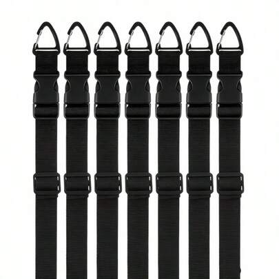 Adjustable Extension Cord Organizer Rack With Triangle Clips, Heavy Duty Cable Holder, Suitable For Garage Workspace Storage, Wall-Mounted Power Cord Hose Management Tool, Sturdy Plastic Garage Accessory, For Men (Black)