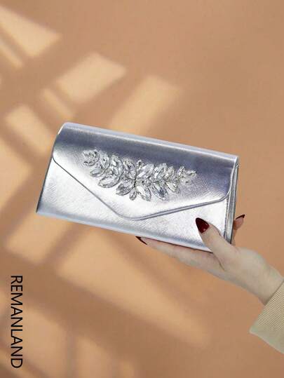 REMANLAND Elegant And Sparkling Rhinestone PU Envelope Clutch Is A Sophisticated And Charming Ball Bag With A Chain Strap. It's The Perfect Wallet For Women, Ideal For Balls, Banquets, Parties, Weddings, And Other Special Occasions, And Makes The Perfect Gift For Your Loved One.