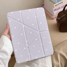 2026 紫色圆点 Y 型折叠保护套，兼容 iPad 11 代（11 英寸）、10 代（10.9 英寸）、Air 8/11 英寸、7/8/9 代（10.2 英寸）、Pro 11 英寸（2020-2022 款）、Air 7/6（11 英寸）、S10 Lite、A11、A11+，带 Apple Pencil 收纳槽的智能保护套，采用柔软 TPU 背板，支持自动唤醒/睡眠功能。 - 波點 - 查看 2