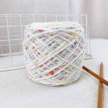 1 pieza 100g Hilo de fantasía hecho a mano, hilo con brillo mezclado de negro y blanco, hilo multicolor de bobble entrelazado para tejer, ganchillo, DIY de bolsos, sombreros y accesorios hechos a mano y proyectos de artesanía - 100 gramos - Ver 14