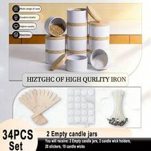 Bộ 32/46/12 hộp thiếc đựng nến hình trụ thẳng đứng, dung tích 4 oz - màu trắng, bao gồm nắp và bấc; chắc chắn, có lớp hoàn thiện màu trắng mờ; hộp nhỏ rỗng 4 oz, lý tưởng cho các doanh nghiệp sản xuất nến. - Nhiều kiểu dáng - Xem 7