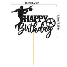1pc Football Themed Birthday Cake Topper - Soccer Player Design, Suitable For Sports Fans And General Party Decoration - View 3