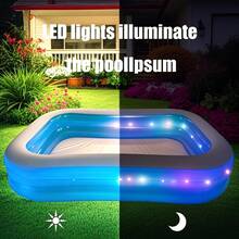 Thick, Large Adult-Sized Inflatable, Illuminated Swimming Pool – Perfect For Summer Outdoor Water Games. Sturdy Construction, Ideal For Summer Parties, Holidays, And Family Gatherings. - 充氣泳池 - 查看 2