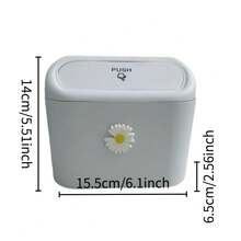 Bộ thùng rác mini gắn xe hơi Daisy Fashion tự lắp ráp, thùng rác mini gắn cửa xe, hộp đựng đồ di động gắn cửa xe, phụ kiện nội thất xe hơi nhỏ xinh hình hoa cúc, đồ trang trí xe hơi được các quý cô và bé gái yêu thích, có nắp chống mùi - chống rò rỉ, chất liệu ABS chất lượng cao. - thùng rác - Xem 3