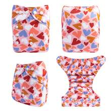 ALVABABY 1/3/6pcs Washable & Reusable Baby Cloth Diapers - Multicolor - View 23