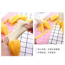 Juguete de estrés con forma de plátano pelado realista, juguete de fruta de rebote lento y creativo para aliviar el estrés - Multicolor - Ver 3