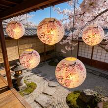 2/4pcs 12-Inch Japanese Style Paper Lanterns, Made Of Traditional Japanese Paper, Suitable For Bar, Restaurant, Cafe, Izakaya, Commercial Decoration, Hanging Lamp Shade, Indoor/Outdoor Decor, Perfect For Party, Wedding And New Year Celebration (Lighting Not Included) - Cherry Blossoms - View 6