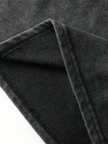 Hemo, Camiseta gráfica de estilo urbano para hombres, de mezcla de algodón con acabado ligeramente desgastado y elástico, cuello redondo, manga corta, camiseta casual diaria para la temporada de vuelta al colegio - Negro - Ver 3