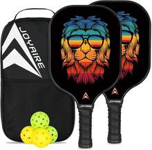 JOYAIRE Pickleball Paddles Set Of 2, USAPA Standard Fiberglass Pickleball Set, Lightweight Honeycomb Core Pickle Ball Rackets, Pickle Ball Paddle With 4 Pickleball Balls &Amp; Bag For Adults, Beginners - White - 查看 1