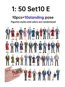 10/20 Stück ABS Kunststoff bunte 1:50/30 Maßstab Miniaturfiguren, 3,6/6cm Modell für Eisenbahn/Landschaft/Architektur/Museum DIY Szenengestaltung Sammlung, für Diorama-Kits, Diorama-Ausstellung, leicht zu lagern, bemalte Kunststoff-Miniaturfiguren einschließlich Stehen, Sitzen, Stühle, Miniatur-Szenerie/Miniatur-Modell, bemalte Kunststoff-Miniaturfiguren, DIY-Geschenk, geeignet für Kinder ab 14 Jahren - Verschiedenfarbig - Übersicht 29
