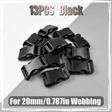 HSDOUBLE Bộ 13 khóa cài nhựa tháo nhanh, kích thước 10/15/20/25mm, thích hợp cho dây dắt thú cưng, ba lô, may vá DIY. - 13 cái - Xem 10