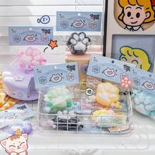 1 pieza Juguete de apretón de peluche con forma de pata de gato, juguete antiestrés de rebote lento con forma de pata de gato - Multicolor - Ver 1