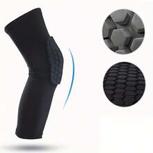 1 Pair Knee Pads Compression Pads Long Leg Sleeve Collision Avoidance Brace Protection Knee Sleeve For Basketball Football Volleyball Cycling - Honeycomb Basketball Knee Pads - View 4