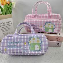 Túi đựng văn phòng phẩm thiết kế mới dễ thương, kiểu thêu, dung tích lớn, họa tiết nhà cửa, hộp đựng bút dùng hàng ngày. - Nhiều màu - Xem 4