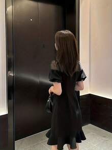 Women Maxi Dresses - Black - View 4