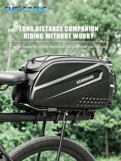 Cycle Zone Bicycle Front Beam Bag, Mountain Bike Front Hanging Bag, Phone Storage Bag, Waterproof Cycling Rear Rack Bag, Large Capacity Storage Tool Accessories
