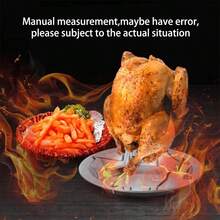 1 pieza Rejilla para asar pollo de acero inoxidable - Parrilla multifuncional con bandeja de goteo, accesorio plegable para cocinar al aire libre, camping y barbacoa - Multicolor - Ver 5