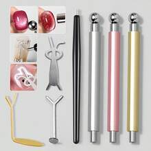 5pcs Cat Eye Nail Tool Set, Multi-Style Nail Art Tools For Cat Eye Gel Polish, Manicure Accessory Kit For Home Salon Use - Multicolor - View 2