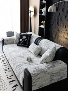 1 Vỏ gối sofa vải chenille jacquard, Vỏ bọc sofa sang trọng hiện đại, Tấm bảo vệ sofa đa năng dùng được cả bốn mùa, Vỏ bọc sofa chống trượt, chống bụi, Chống nhăn, Chất liệu mềm mại và mịn, Bảo vệ sofa, Có thể giặt máy, Không biến dạng, Chống mài mòn, Chống mèo cào, Chống bám bẩn, Làm mới sofa, Trang trí sofa, Tăng thêm vẻ sang trọng, Phù hợp với sofa 1-4 chỗ ngồi, sofa hình chữ L. - Xanh đậm - Xem 4