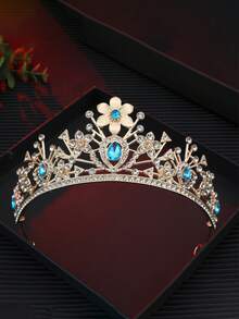 1pc Crystal Wedding Large Tiara Baroque Vintage Bridal Headpiece Wedding Dress Accessory Bridal Crown - Multicolor - View 13