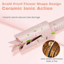 Hatteker 1个25毫米可充电自动旋转卷发棒，便携式无线家用大波浪卷发器美发造型工具 - 粉色 - 查看 6