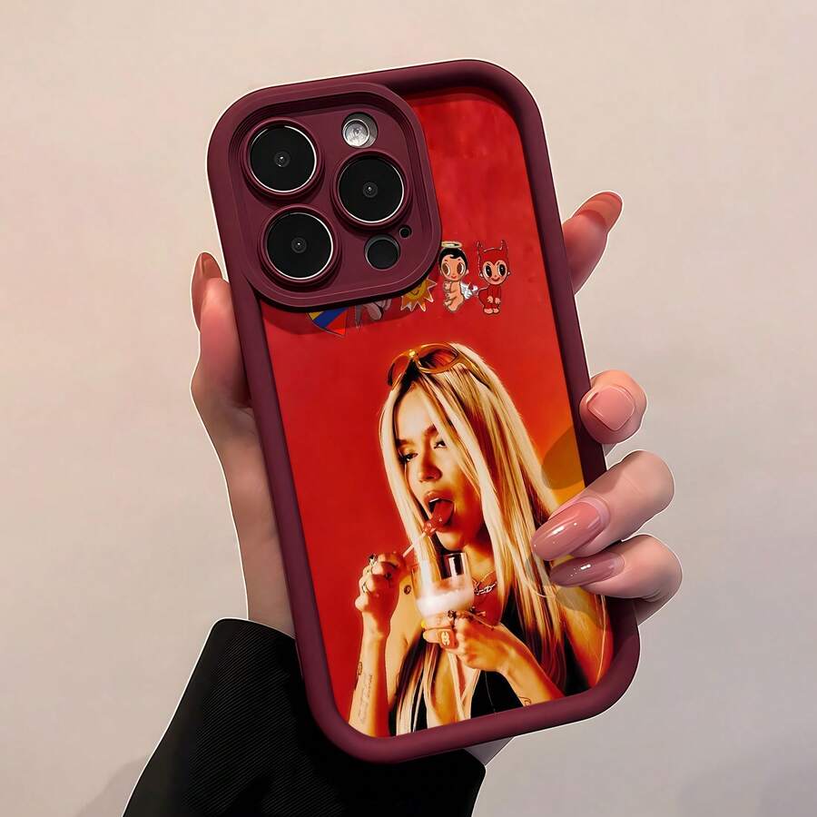 iconos rojos rubio amarillo.funda de teléfono Fundas compatibles con ,Apple,VIVO,OPPO,,, y Honor.Fabricadas en silicona TPU,ofrecen protección contra golpes y caídas. - Burdeos - Ver 1