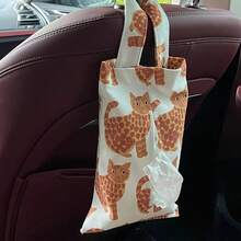 Cute Animal Series Car Tissue Box, Hanging Fabric Tissue Paper Holder For Baby Room, Automobile, Home Use - Multicolor - View 5