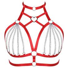 Sujetador de estilo punk con cadena metálica para mujer de talla grande, disfraz gótico para Navidad/Halloween/Carnaval - Multicolor - Ver 18