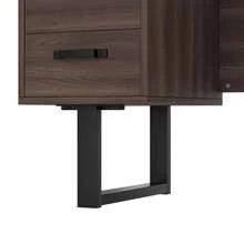 Simple Desk Measuring 135 X 54 Cm, Made Of High-Quality MDF And Steel Tubing, Soft-Close Drawer, Hanging File Drawer, Spill-Resistant, Large Desktop, Optimized Storage, Brown - A - 查看 6