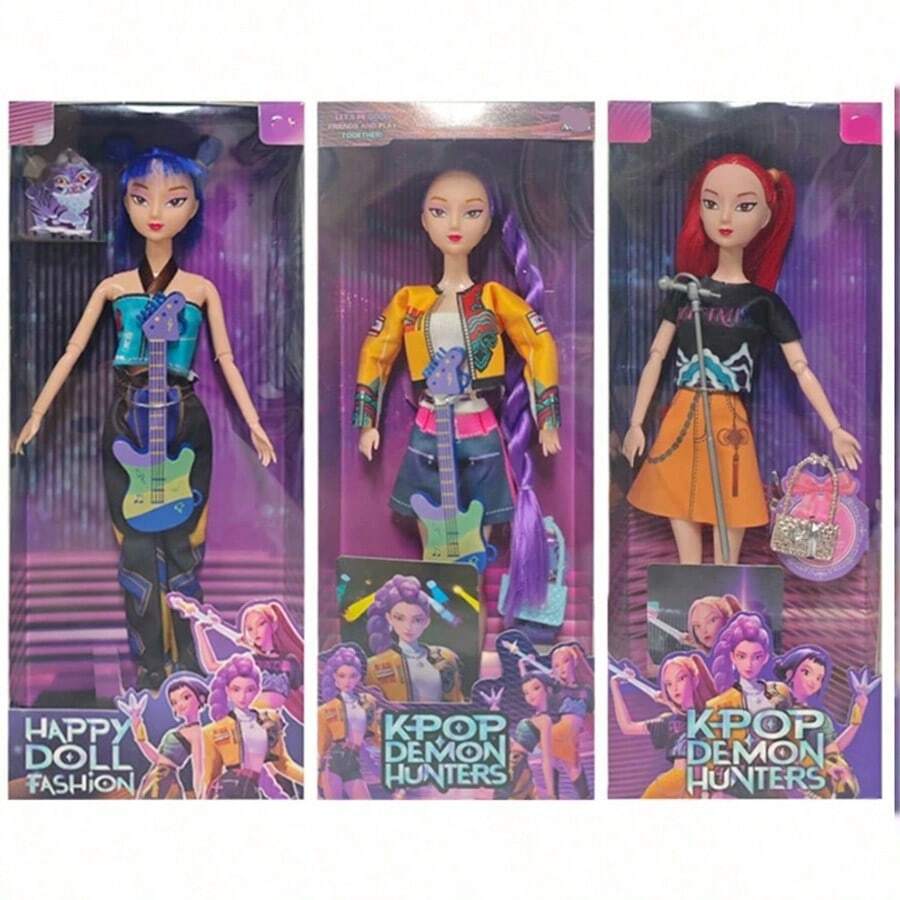 Hasbro K-Pop D-Emon H-Hunters 动漫主题可动人偶套装，粉丝收藏品 - 彩色 - 查看 1