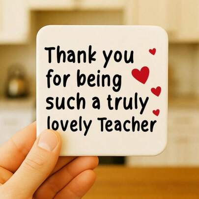 1 chiếc đế lót ly vuông in 2D bằng nhựa PET, thích hợp cho sân vườn, nhà bếp, phòng khách, trang trí bàn ăn trong các buổi họp mặt gia đình, quà tặng cho bạn bè và gia đình vào các dịp lễ, lý tưởng cho Ngày Valentine, sinh nhật, phụ kiện trang trí nhà cửa cho các bữa tiệc, món quà tuyệt vời nhất dành cho bạn bè.