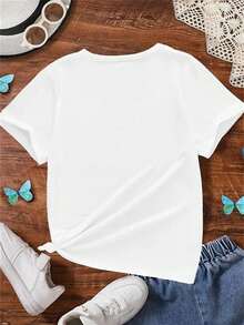 Camiseta con estampado del grupo de chicas KATSEYE, ropa con estampado del grupo de chicas KATSEYE, adecuada para niños de 7 a 16 años, camisetas de regalo para el Año Nuevo. Esta camiseta d - Blanco - Ver 2