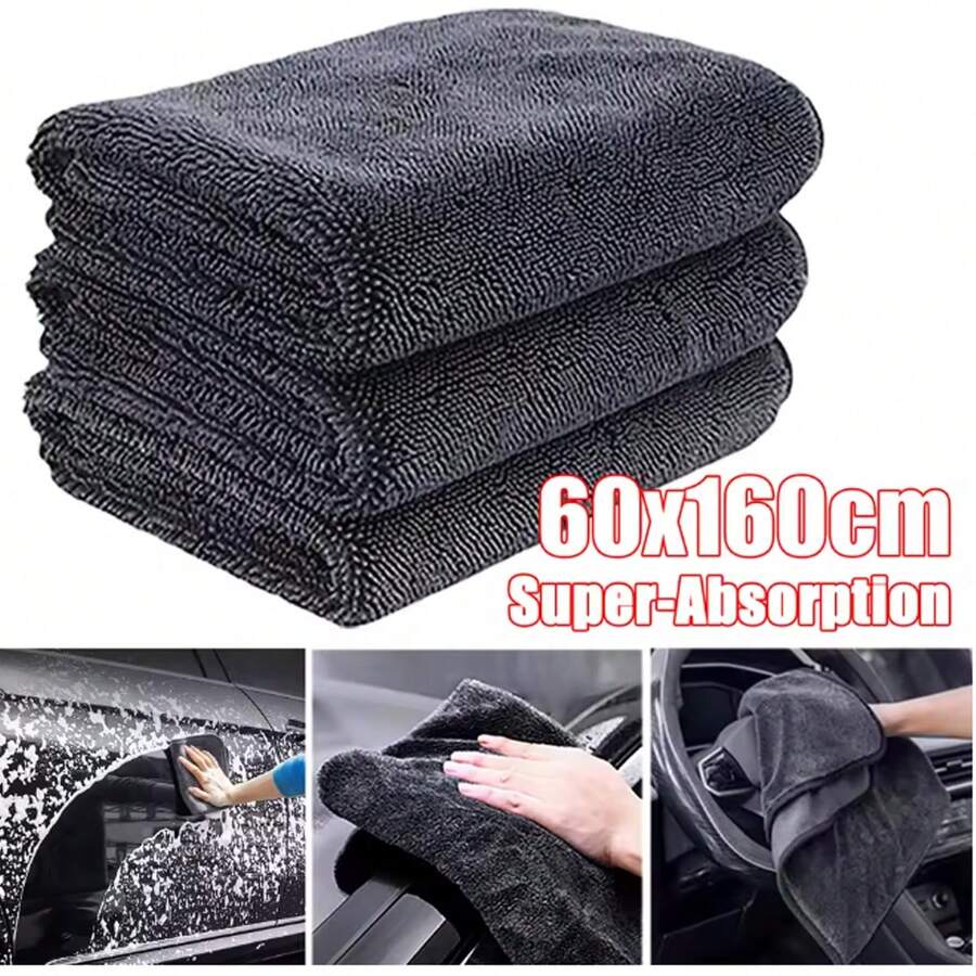 Toalla de microfibra para limpieza de automóviles, motocicletas, vidrios y limpieza del hogar, toalla pequeña de color gris - A - Ver 1