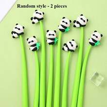 Conjunto de 6/2 Canetas Esferográficas Rolling Panda Neutras de Borracha Macia, Tinta Preta - Caneta Rolling para Alívio do Estresse, Ideal para Presentear em Casa, no Escritório e na Escola, Caneta Esferográfica Redonda Surpresa de Natal, Presente de Volta às Aulas para Estudantes - desenho de panda - Ver 10