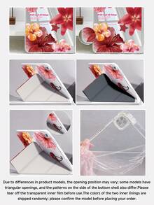 2026款豹纹、百合花和樱花图案平板电脑保护套，兼容iPad Air 8 (M4) 2026款（11英寸）/2026款（13英寸）、9.7/10.2/10.5/10.9/12.9英寸/iPad Pro 11/A16、第十代、Galaxy Tab S6 Lite 10.4英寸、Kindle Paperwhite第十二代（2024款）、Kindle（第十一代至2024款），柔软防震保护，智能睡眠/唤醒功能，Y型折叠支架，多角度观看，Y2K风格 - 彩色 - 查看 7