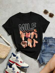 Women's Summer Loose Casual-Shirt, Soft Cotton Round Neck Short Sleeve Tops, Vintage European American Street Style. - Black - View 3