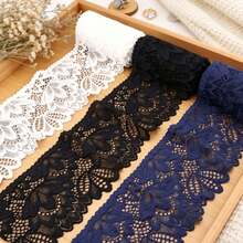 5cm Wide Elastic Floral Lace Trim, Suitable For Garment Sewing, Lingerie, DIY Decoration - A - View 10