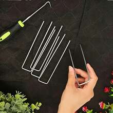 30/50pcs Metal U-Shaped Ground Stakes, Landscape Fabric Fixing Pins, Suitable For Control Film, Artificial Turf And Garden Fixing - Multicolor - View 9