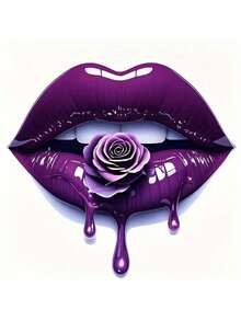 Hình dán xe hơi thiết kế môi màu tím tươi sáng, cá nhân hóa. - A - Xem 7