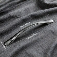 6个欧式橱柜门把手，现代简约高端厨房橱柜抽屉浴室盥洗台单孔拉手，银色 - 拱形 - 查看 8
