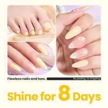 Beetles 15ML Butter Yellow Nail Polish - Melt Like Butter, Pastel Yellow Nail Polish Quick Dry, Soft Color Spring Nails, Long-Lasting Pastel Nails, Fingernail Art Effect For Manicure Salon - 像黃油一樣融化 - 查看 5