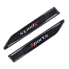 2pcs Carbon Fiber Leaf Plate Side Stickers, Car Body Modification Decoration Stickers, Fender Blade Dedicated Car Stickers, Exterior Accessories - A - View 8