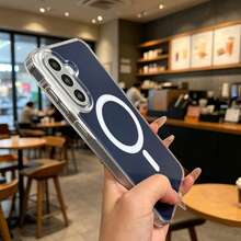 Funda de carga magnética compatible con Samsung Galaxy S26 Ultra, S25 Ultra, S25 FE, A57, A37, A17, A56, A36, A26, A16, A15, A35, A55, cubierta protectora delgada de acrílico - Azul - Ver 8